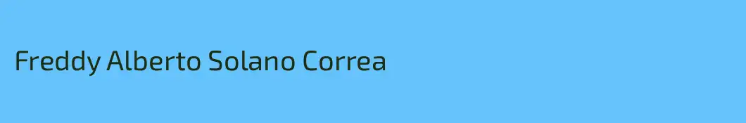 Freddy Alberto Solano Correa